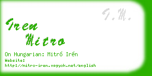 iren mitro business card